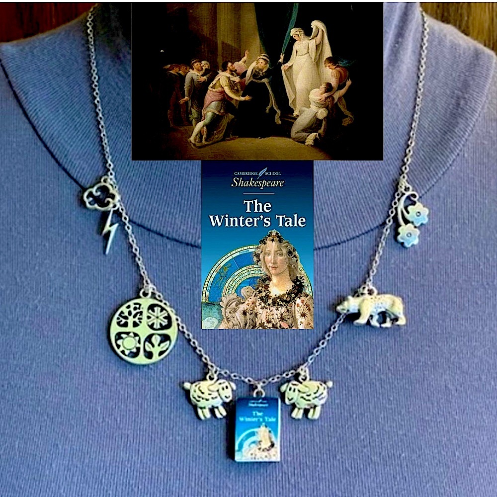 The Winter's Tale William Shakespeare Handmade Literature Necklace, Book Cover